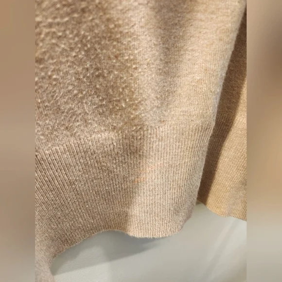 ZARA Size L Turtle-Neck Ivory, Women's Top, Long Sleeve Pullover - Picture 6 of 6